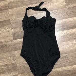 J Crew black one piece swimsuit size 2